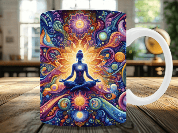 Download Celestial Fractal Yoga Art Mug Wrap - Yoga art Collection