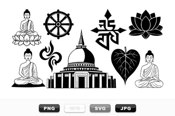 Download Buddhist Spiritual Symbol SVG Set - Spiritual symbol svg Collection