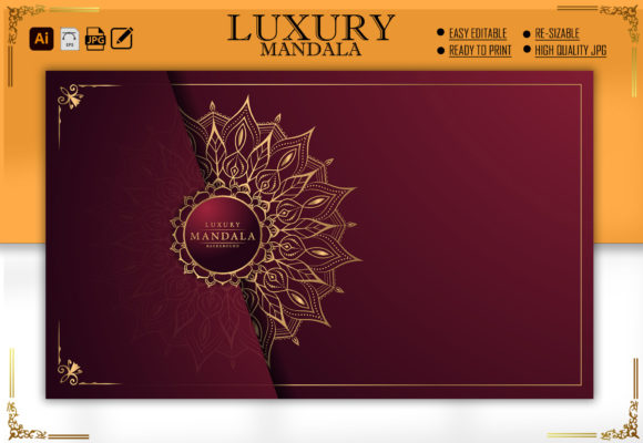 Download Luxury Mandala with Arabesque Pattern - Luxury Collection
