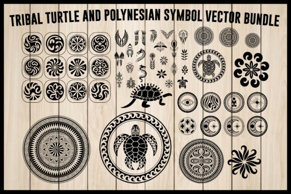 Download Tribal Turtle and Polynesian Symbol Vectors - Premium Resources